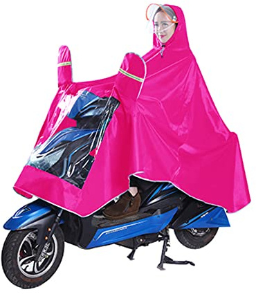 Cykelregnkappa, Regnrock Multifunctoutdoors Cykel/Ebike/Motorcykel/Sparkcykel Regn Poncho Hoodie Cape(Roze)