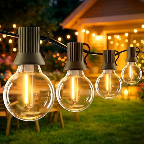 ACICILI Guirnaldas Luces Exterior Jardin G40 20M 25+2 Bombillas LED Cadena de Luz Guirnaldas Luminosas Exteriores IP44 Impermeable Outdoor Girnaldas Garden para Patio Terraza Fiesta Boda