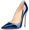 Soireelady Damen Hohe Absätze mit Geschlossener Spitze Pumps Brautschuhe Blau Große 38