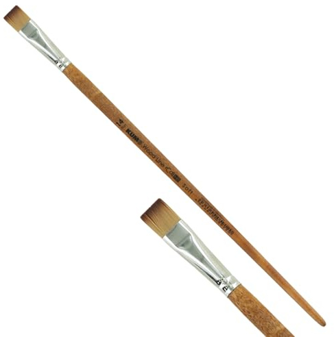 KUM 5125911 - Pincel acrílico y óleo Wood Line, plano, tamaño 14, para artistas, pinceles para artistas, art supplies