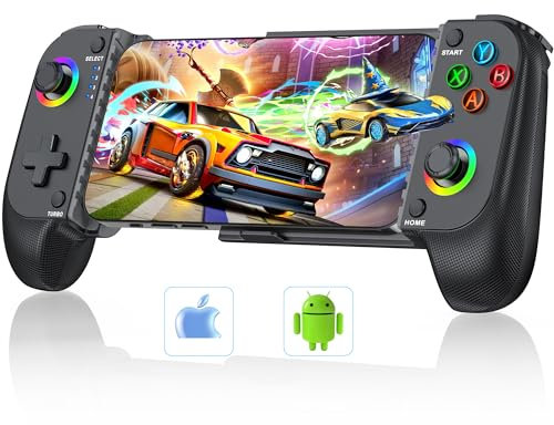 ALEEMTRY Manette de jeu sans fil pour iPhone et Android, compatible avec PS Remote Play, Xbox Cloud, MFi Apple Arcade, Call of Duty, Roblox