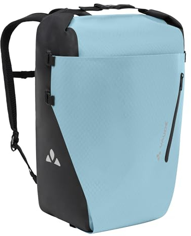 VAUDE 2in1 Fahrrad Hinterradtasche und Rucksack Aqua Transformer 26 Liter, wasserdicht, Made in Germany, nordic blue, Einheitsgröße