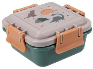 Tutete Caja Almuerzo Infantil Pequeña 380ml - Fiambrera Escolar, Apta para Microondas y Lavavajillas, Cierre Hermético, Ideal para Parque o Colegio, 100% Libre de BPA | Dinos World