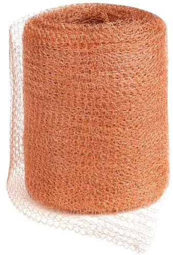 OFFCUP Kupfergitterrolle Schneckenschutz, 12.7cmx10m Kupferband Gegen Schnecken, Doppelschicht Kupferdraht Gartennetz Kupfer Netz Stopper, Schneckenzaun Kupfernetz für Schneckenabwehr, Mäuse Abwehr