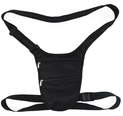 Mervokl Hidden Chest Pocket Waist Bag Anti Theft Crossbody Bag with Removable Belt and Skin-Friendly Back Provides Space for Passports, Credit Cards, Cash