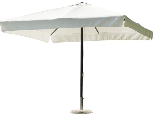 Gruppo Maruccia - Parasol 3 x 3 mètres - Poteau central en aluminium - Pour jardin, bar, restaurant - usage domestique et professionnel