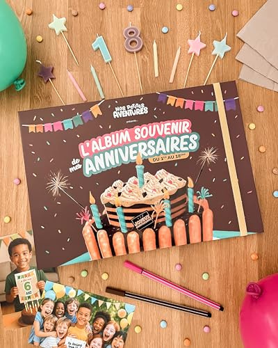 Album souvenir de mes anniversaires - de 1 an à 18 ans (Chocolat)