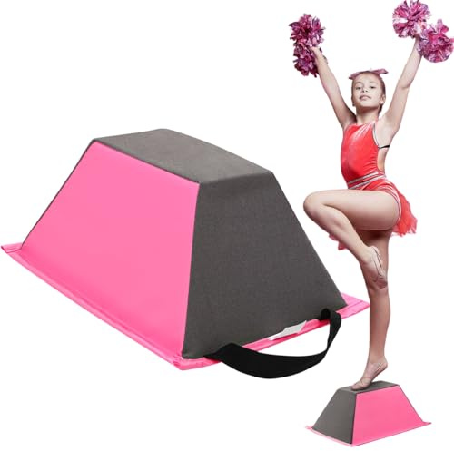 Cheer Flyer Stand, PU Non-Slip Stand Cheer for Promotion and Development of Flexibility, Coordination (Pink)