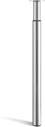 GREENSAPPIRE Table Leg Adjustable Height 710mm-1100mm Breakfast Bar Worktop Support Table Leg Brushed Steel for Furniture Dining Table Coffee Table Bar Table (Chrome, 1 PCS)