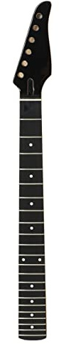 AOWINHIT Elektrisk Gitarrhalsbyte Gitarrhals Lönn Gitarrhals 22 Bandhål 25,5 Tum Skala Sidopunktsinlägg Headstock-justering med lönnträ för Elgitarr