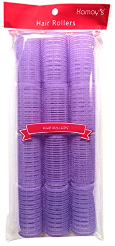 Medium Size Hair Rollers Curlers Multicolor Self Grip Cling Nylon Plastic Sticky Curling Tools Pro Salon Hairdressing Curlers Or DIY Curly Hairstyle Color Random(31mm/1.2 inch Medium Size 12PCS