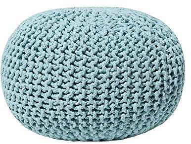 Beliani trendy Ottoman in Hellblau Baumwolle 50x35 cm Conrad