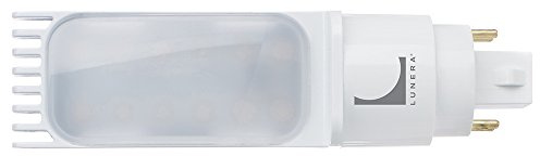 Lunera G24Q 4-Pin Horizontal CFL LED Light Bulb, 11W, 1445 Lumen, 3500K CCT, Ballast Driven, 4th Generation, Plug-and-Play 4-Pin Compact Fluorescent Lamp Replacement