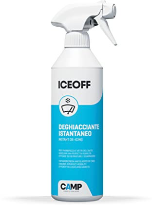 Camp ICE OFF, Deghiacciante a effetto rapido, scioglie ed elimina il ghiaccio in pochi istanti da vetri e parabrezza, 500 ml