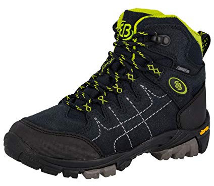 Brütting Mount Shasta Kids Hi Unisex Kinder Trekking- & Wanderstiefel, Marine/ Lemon, 37 EU