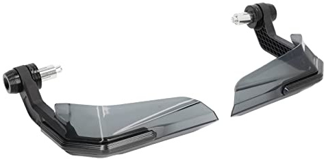 1 Par 22 Mm Handskydd för Motorcykel i Aluminiumlegering och ABS-handskydd Universal för De Flesta Motorcyklar Chopper Scooter(Svart)