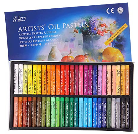 Professional Oil Pastels Set Art Soft Oil Pastels Painting Drawing Pens Colouring Crayons Washable Round Oil Paint Sticks Set Drawing Pastels Art Tools Supplies for Artists, Beginner 50 Colors