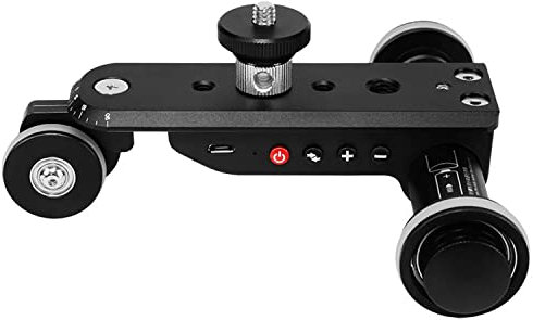 Carrello per Fotocamera Slider, Fotocamera Time Lapse con Ripresa di Tracciamento e Scatto Panoramico a 120 Gradi, Auto elettrica Motorizzata Dolly per Fotocamera Telefono Videocamera