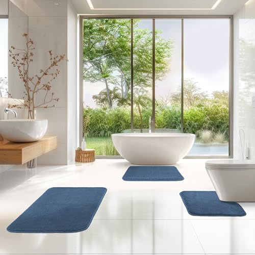 TA&MA Set di tappeti da bagno STORE | Tappetino da bagno antiscivolo lavabile - Tappetino da bagno - Tappetini da bagno e tappeti da bagno Tempo di asciugatura rapida