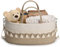 SEBRAM Wickeltisch Organizer Baby – Wickelkorb Boho aus Baumwollseil, Windel Organizer Caddy & Windelkorb mit Isoliertaschen und Tragegurt (BEIGE)