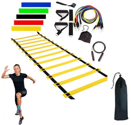 Mimoqk Football Training Set, Fotbollsträning & Playing Field Equipment, Football Training Equipment Agility Training Poles Set, Adjustable Fotbollsträning Utrustning, Agility Training for Athletes