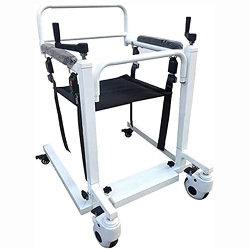 Badrumsrullstol, justerbar hiss Badrumsmobil toalettrullstol med 180° delad sits, multifunktionslyft Enkel förflyttning till toalett och badrum