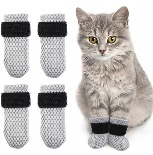 Protezioni per zampe per cani e gatto, guanti antigraffio gatto, regolabili in rete, protezione per unghie animali domestici, bagnetto