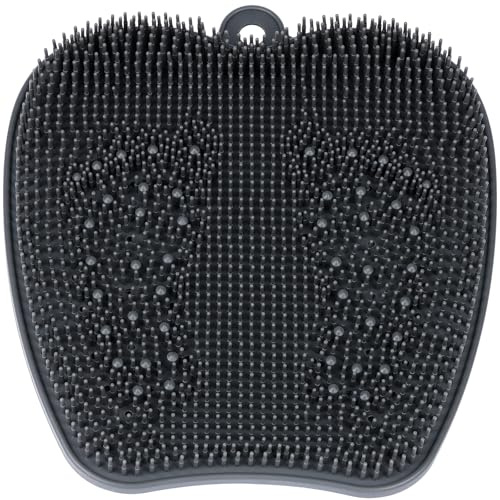 FIVAVA Stor fotborste fottvätt – halkfri silikon – fotmassageborste med sugkopp för peeling och massage (30 × 28 cm)