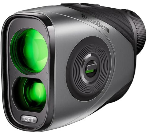 BirdieBeam Golf Rangefinder with Slope, 1200Y Precision Range Finder for Golf, 7X Magnification, Flag Lock with Vibration, Magnetic Cart Mount, Ultra-Clear Display, USB-C Rechargeable, Waterproof
