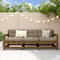 Myheimly 3-TLG. Garten-Lounge-Set Honigbraun Massivholz Kiefer Braunes Kiefernholz Dreisitzer-Sofa