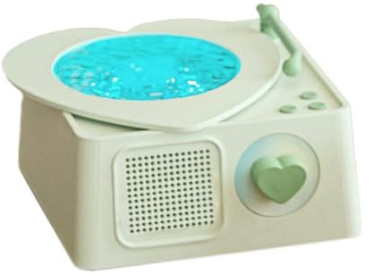 Tocadiscos portátil V Inyl, Forma de Tocadiscos U Nique, 13,1 x 12,5 x 8,4 cm, Altavoz de Estilo Retro, de Entretenimiento en el hogar, conectividad inalámbrica B Luetooth para Sala de Estar