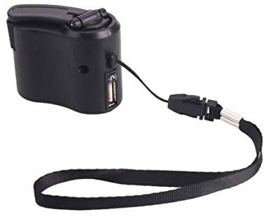 Dynamo for Samsung Galaxy Note 20 Ultra Smartphone USB Charger Battery Backup Crank (Black)