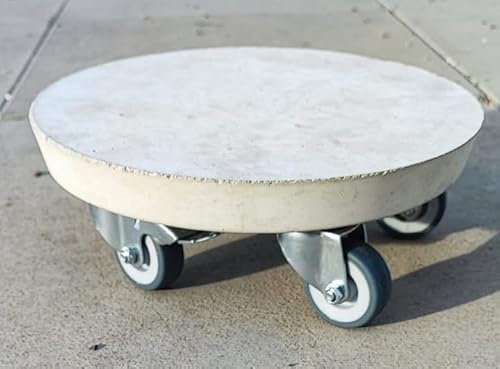 Pflanzenroller BeFancy Rund -200kg Blumenroller Untersetzer Indoor/Outdoor Beton (270mm)