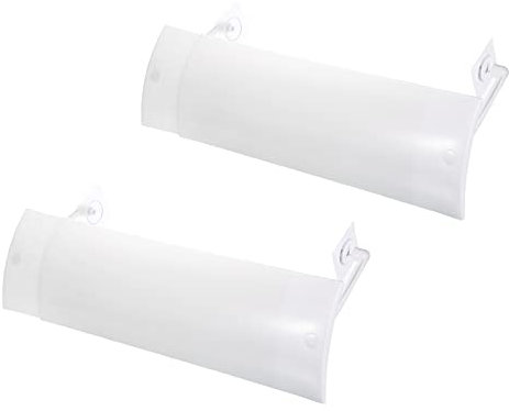 PATIKIL 570x1030mm Retractable Air Conditioner Deflector 2 Pack Plastic Telescopic Windshield Baffle Anti Direct Blowing for Home Hotel White
