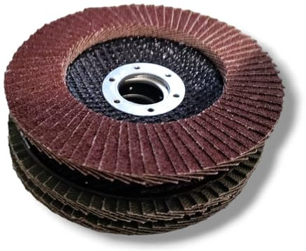 Terryshop74® 3 Dischi Abrasivi Lamellari Grana P80 Ø115 mm per Smerigliatrice Angolare – Disco 115x22 mm per Ferro, Legno e Marmo