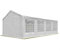 TOOLPORT Partyzelt 4x8 m Pavillon Starke PVC 600 N Plane wasserdicht und schneller Aufbau