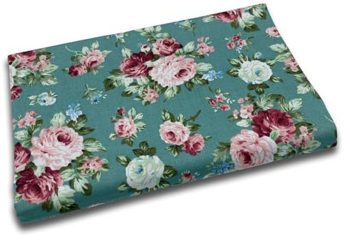 EDGEAM Baumwollstoff Meterware 160 cm breit - Stoffe zum Nähen (50cm, 100cm, 200cm) - Handwerken Nähen Stoff - Dekostoff - Nähmaterial (Grün 09#, 100x160cm)