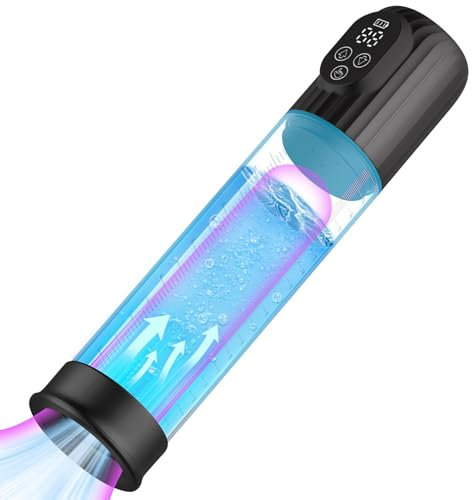 Penispumpe für Penisvergrößerung,Vakuumpumpe für Männer mit 8 Druckeinstellungen,Elektrische Penis Pumpe mit LED-Anzeige zur Verbesserung Erektion Verzögerung Ejakulation