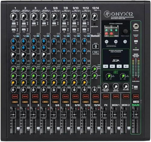Mackie Onyx12 Table de mixage analogique 12 canaux avec USB multipiste