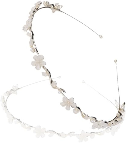 ZORVUJI Accessoire Cheveux Communion Fille Argenté Fleurs Serre Tête Mariage Mariée Coiffure Communion Fille Festif