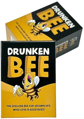 Drunken Bee Hilarious Spelling Drinking Game for Adults - Funny Party Games for Game Night - Gifts for Women & Men - Party Accessories for Bachelorette or Housewarming Gift - Multiplayer Fun Games