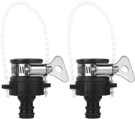 2Pcs Quick-Release Tap Hose Connector with Beaded Chain Anti-Slip Design, Universal 16-20mm Kitchen Sink & Garden Hose Pipe Adapter, Tap to Hose Connector UK with Pipe Clips for Mixer Taps