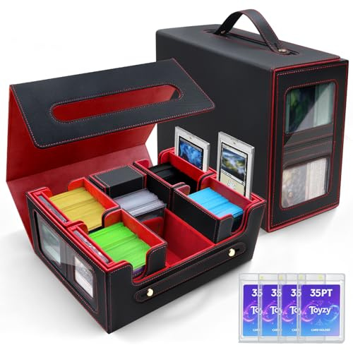 6 en 1 Commander Caja Cartas, deck box con expositor Commander para MTG