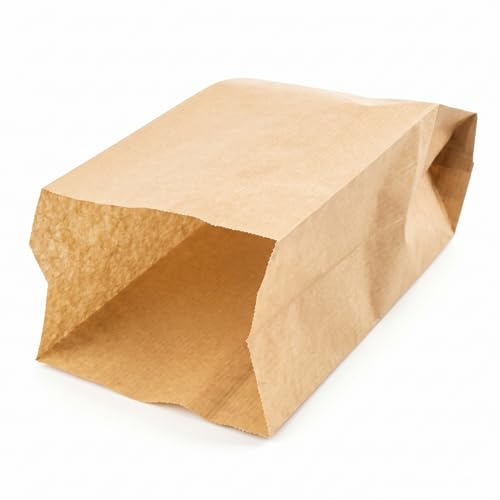 Sacchetti Carta Kraft con Soffietto - Sacchetti carta pane – Buste Carta Avana Resistenti per Pane, Biscotti, Frutta e Verdura – Sacchetti Alimentari Carta Naturale (17x40, 100 unità)