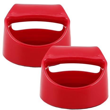 Cabilock 2 Pièces Outil de Linogravure à Encre Poignée Ergonomique, Bloc de Plastique à Sculpter en Caoutchouc Rouge pour Impression Bloc Baren à Domicile Déplacement