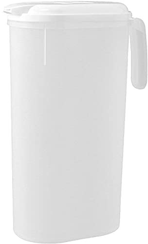 vepoty Bottiglia d'Acqua di Raffreddamento Brocca d'Acqua Trasparente con Coperchio Brocca di Grande capacità Caraffa da tè in plastica Barattolo di Limonata