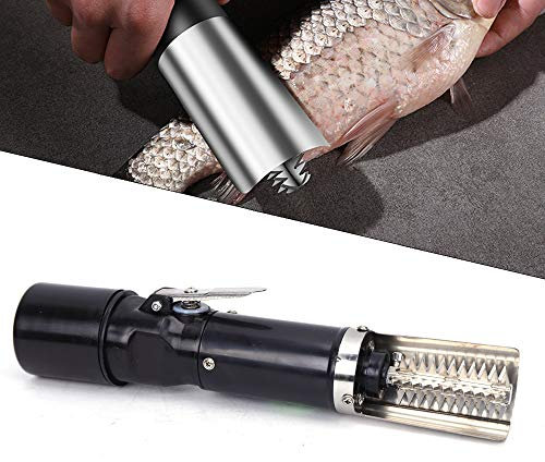 Brride Elektrischer Fischschupper kabelloser, Edelstahl Fischschaber, Wiederaufladbarer 120W Fischschupper, Effizienter Tragbarer wasserdicht Fischentschupper