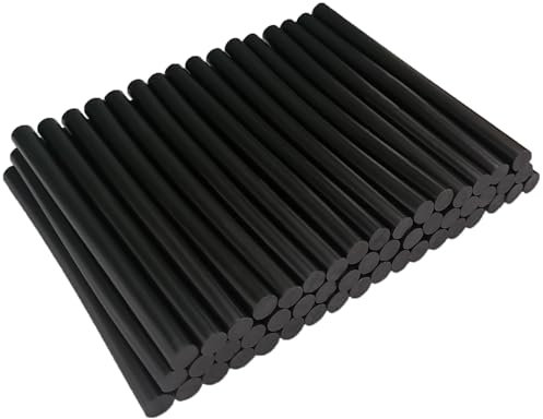 Raintwo 50 Pcs Hot Melt Glue Sticks 100mm x 7mm Black Adhesive for Hot Glue Gun