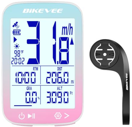 Bikevee Wireless GPS Bike Computer, 2.4 Screen, 650mAh, IPX7