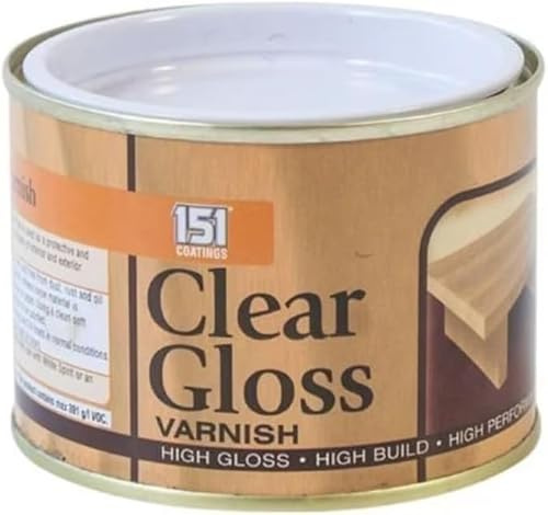 PRICE BEATER 151 Non-Drip Gloss Paint, Hard-Drying, High-Performance Topcoat for Wood, Metal, Masonry, Furniture & More, Interior & Exterior Use, 180ml (Clear Gloss Varnish)